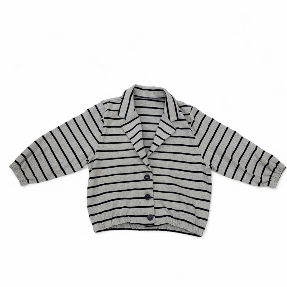 American Apparel striped cotton peacoat